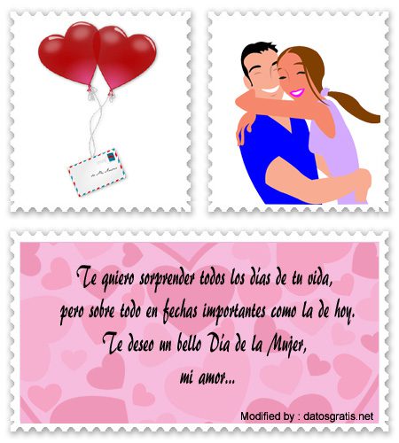 Bonitas tarjetas con frases de amor para el Día de la Mujer