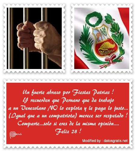 Textos de Fiestas Patrias Peruanas para mandar por Whatsapp.#MensajesFeliz28,#FrasesFeliz28