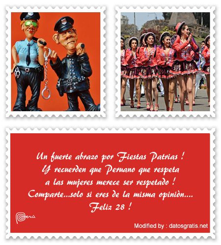 Bonitos saludos de Fiestas Patrias Perú para Whatsapp.#MensajesFeliz28,#FrasesFeliz28
