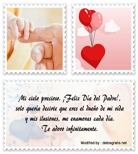 Originales textos de amor para esposo para el Día del Padre.#SaludosPorElDíaDelPadre 