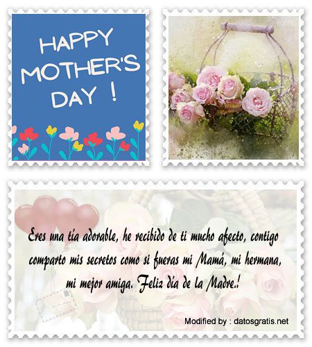 Descargar frases cortas y bonitas para el Día de la Madre para celular.#MensajesDiaDeLaMadreParaMiTia