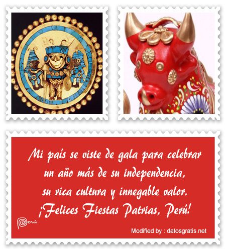 Descargar saludos de Fiestas Patrias Perú para Facebook.#FrasesFeliz28,#SaludosFeliz28