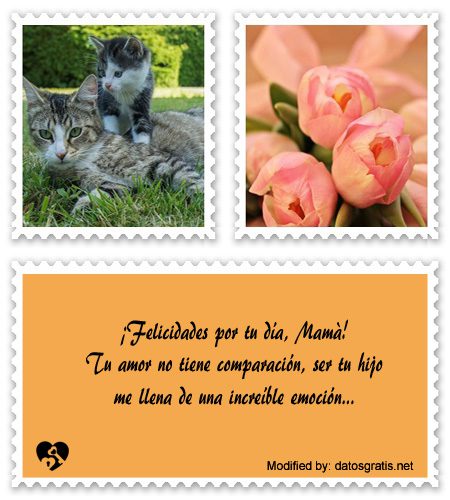 bonitas postales para felicitar el día de frases y poemas para dedicar a mamá el día de las Madres
